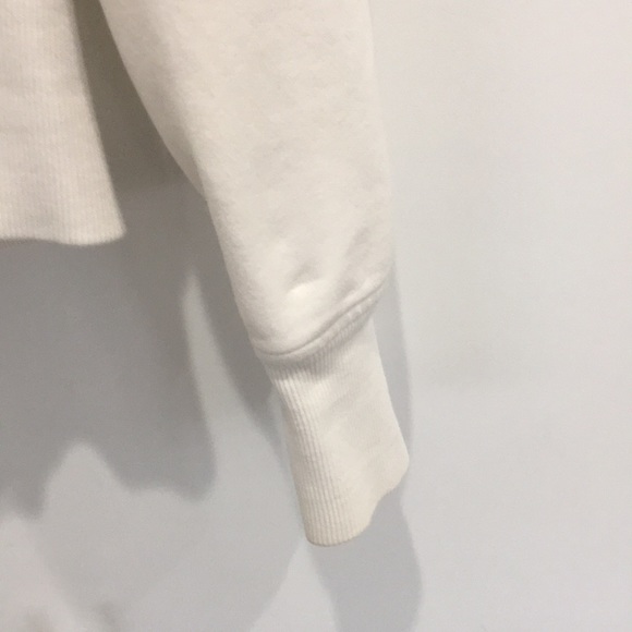 COPY - BEBE White Zip-Up Hoodie with Gold Glittery Heart - Picture 6 of 11